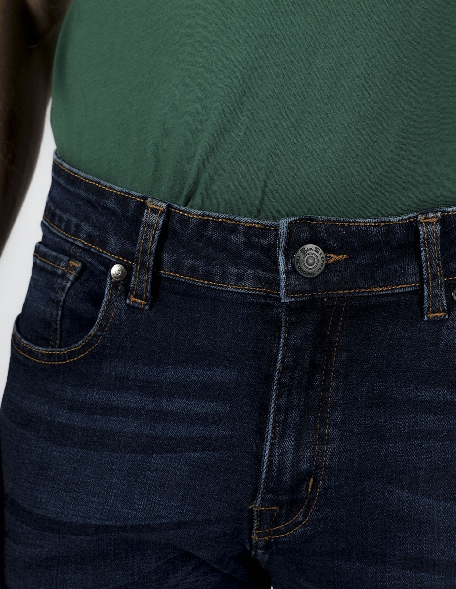 Jeans slim lavado obscuro para hombre 5
