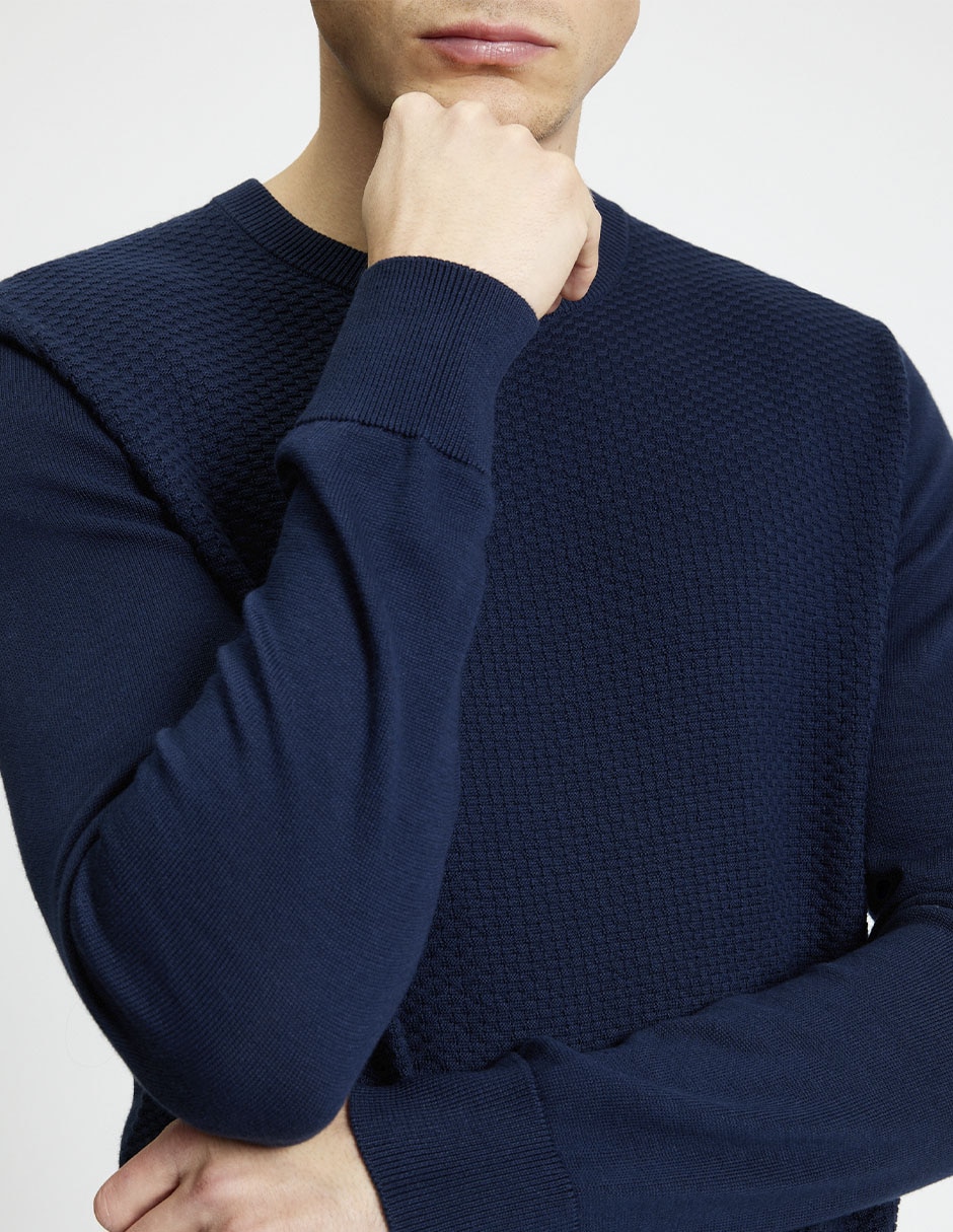 Suéter cuello redondo para hombre 2