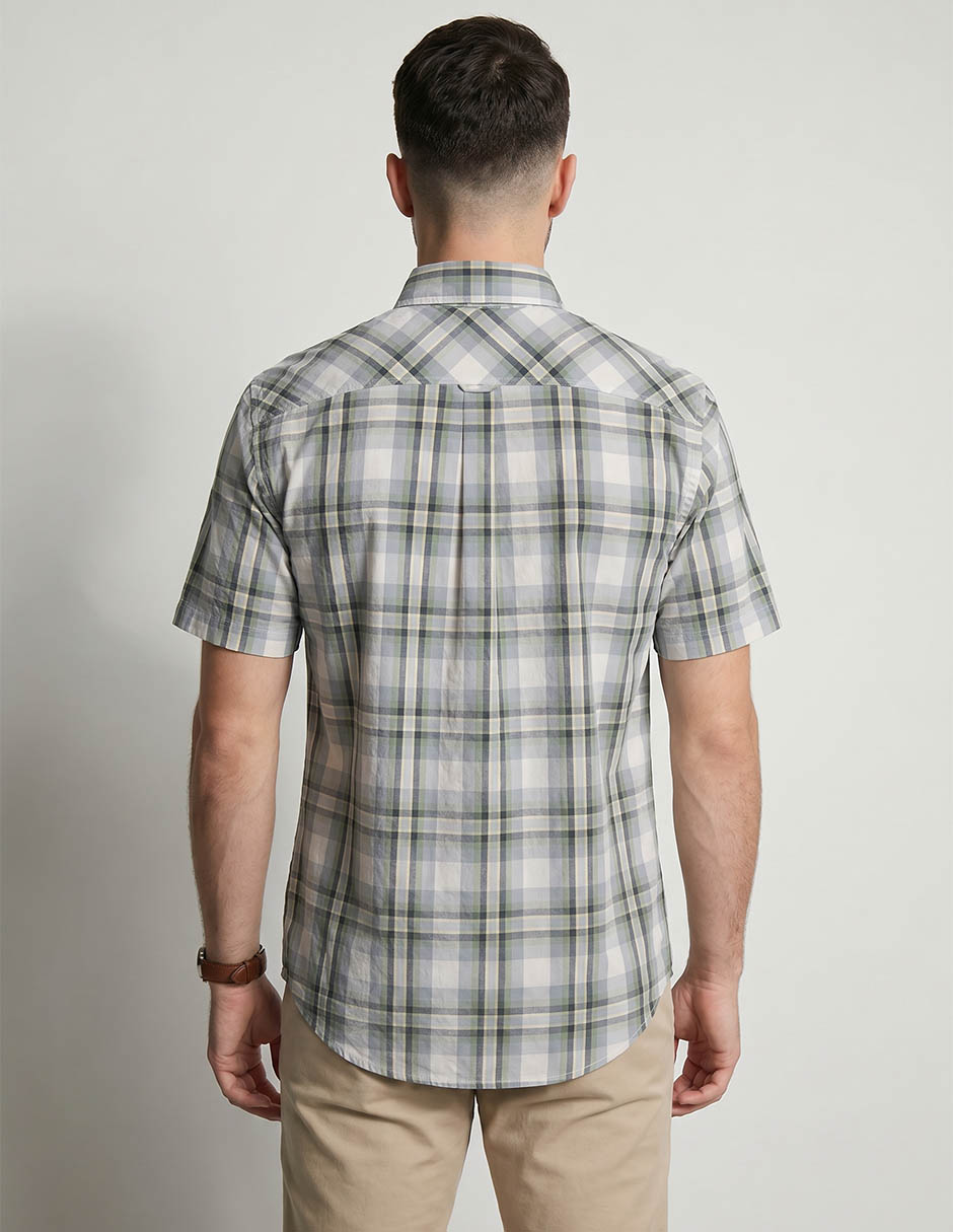 Camisa casual de algodón manga corta para hombre 2