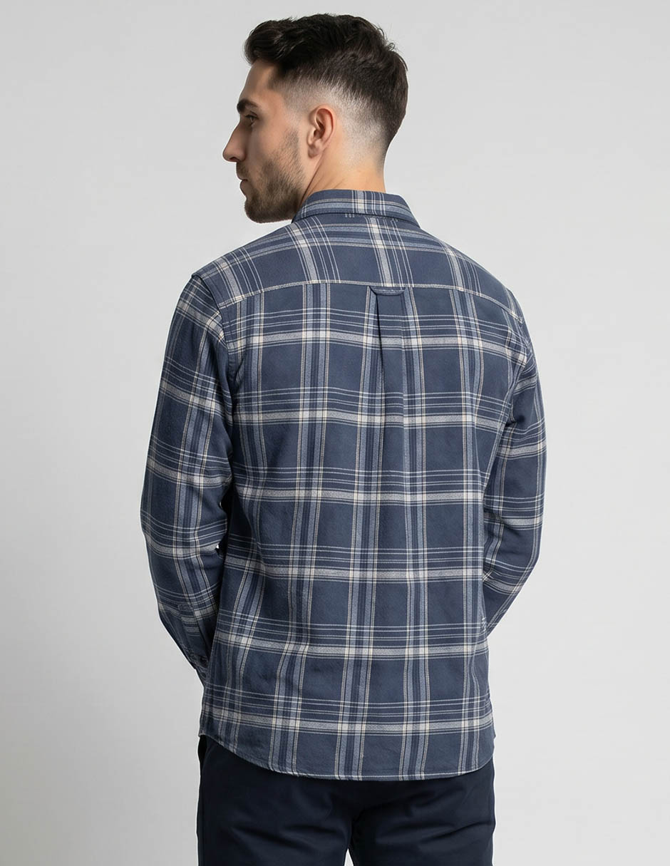 Camisa casual manga larga para hombre 2