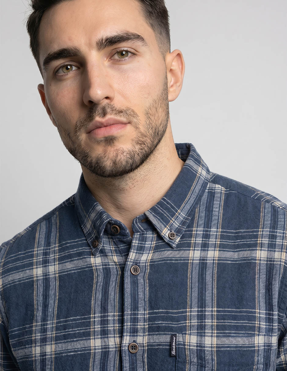 Camisa casual manga larga para hombre 3