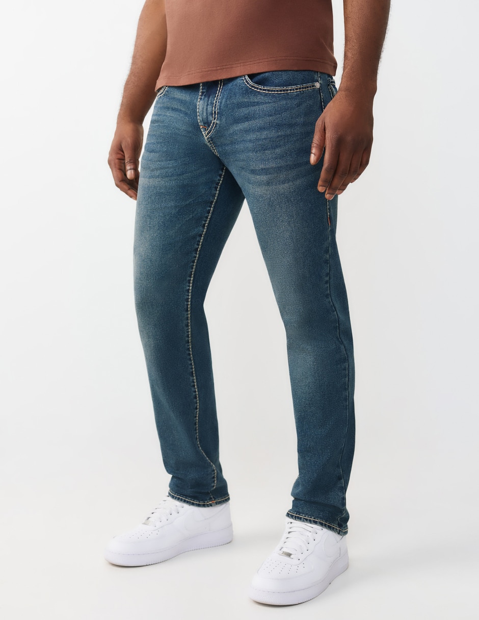 Jeans slim lavado obscuro para hombre 2