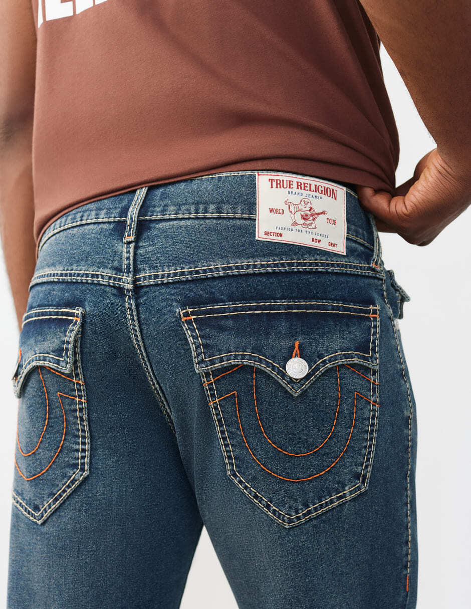 Jeans slim lavado obscuro para hombre 4