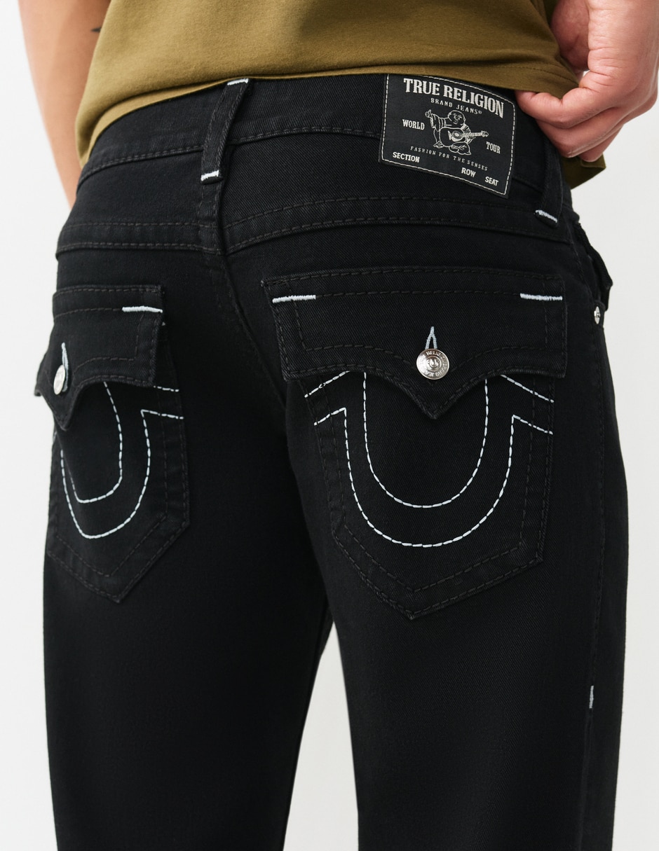 Jeans bota lavado obscuro para hombre 5