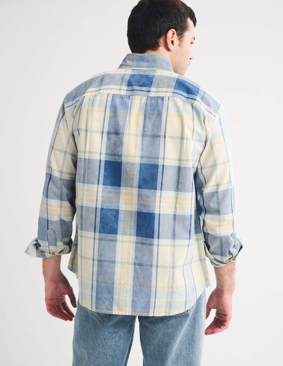 Camisa casual de algodón manga larga para hombre 3