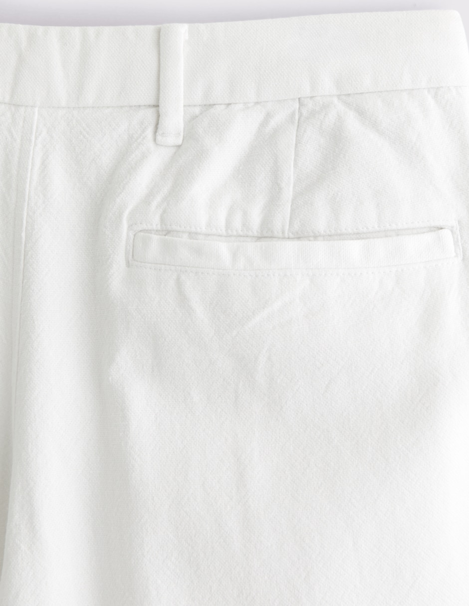 Pantalón casual regular regular de lino para hombre 2