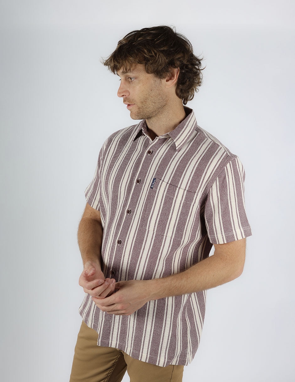 Camisa casual de algodón manga corta para hombre 4