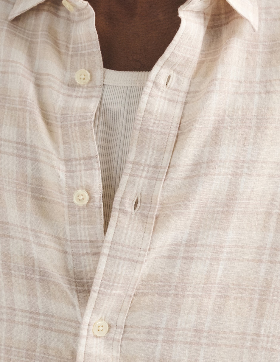 Camisa/Sobrecamisa Casual de (si aplica) Algodón y lino manga Larga para hombre 2