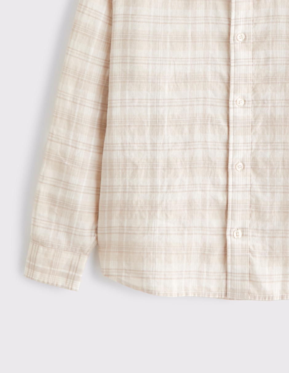 Camisa/Sobrecamisa Casual de (si aplica) Algodón y lino manga Larga para hombre 5