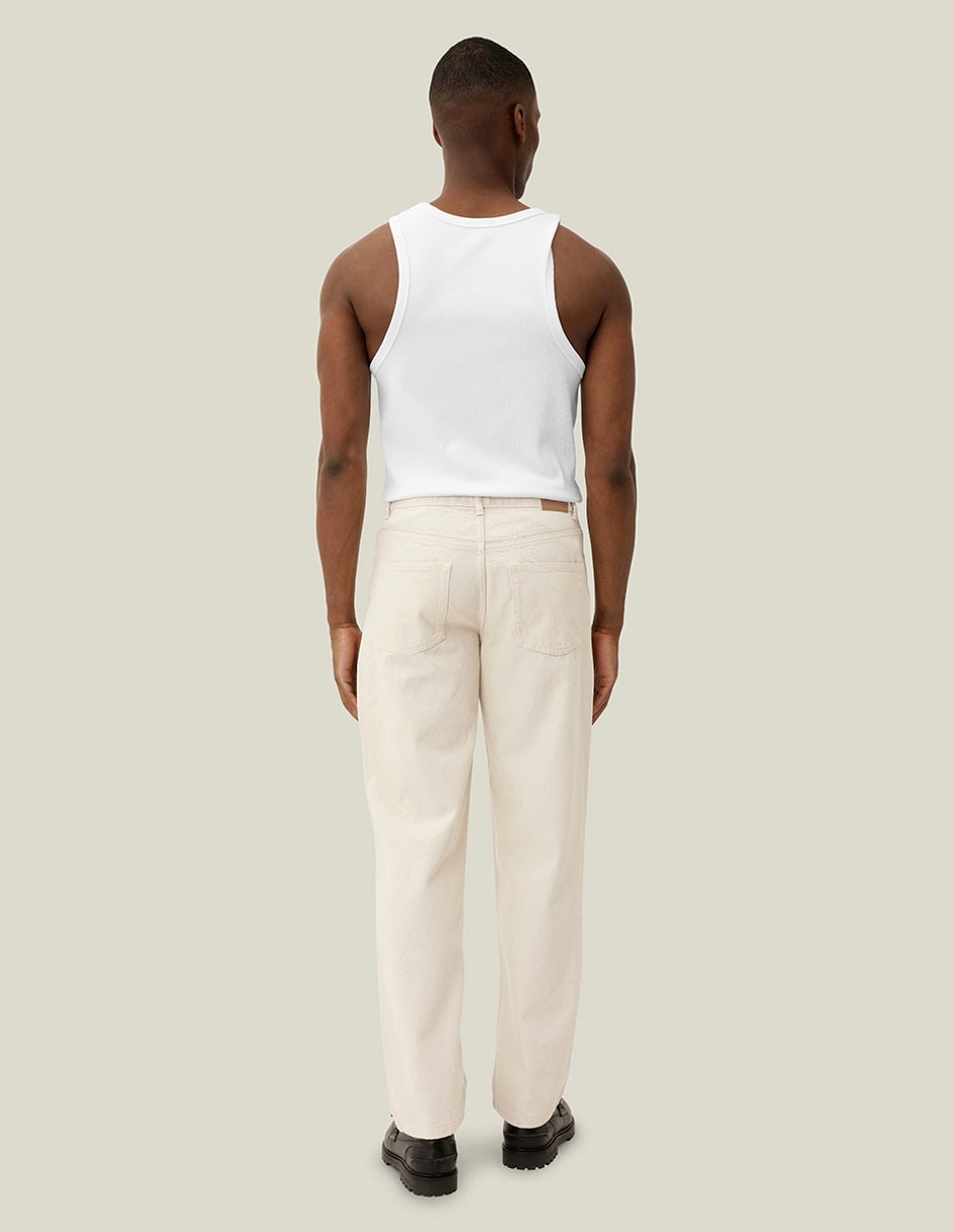 Pantalón casual straight de algodón para hombre 2