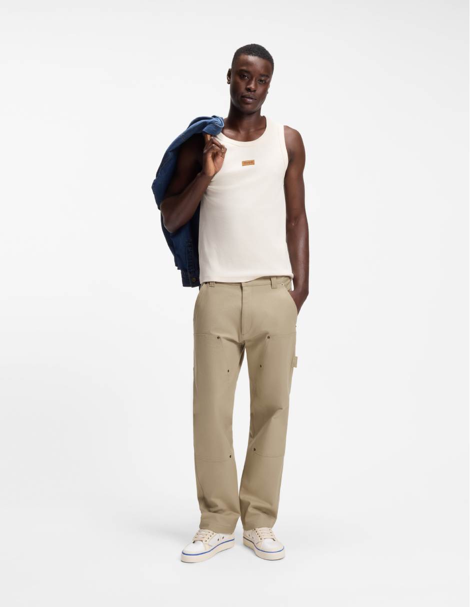 Pantalón casual cargo regular de algodón para hombre 4