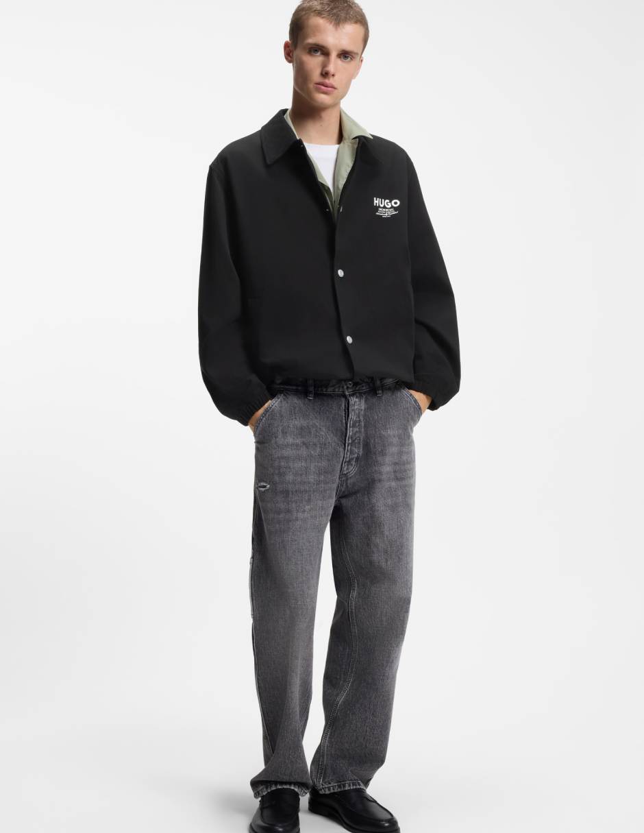 Chamarra casual hugo bluede algodón para hombre 2