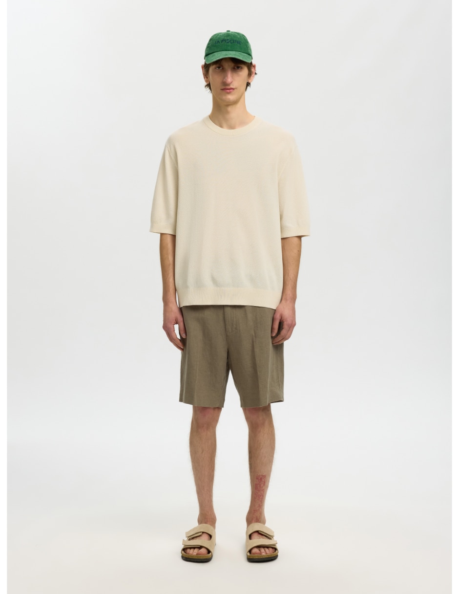 Playera selected cuello redondo para hombre