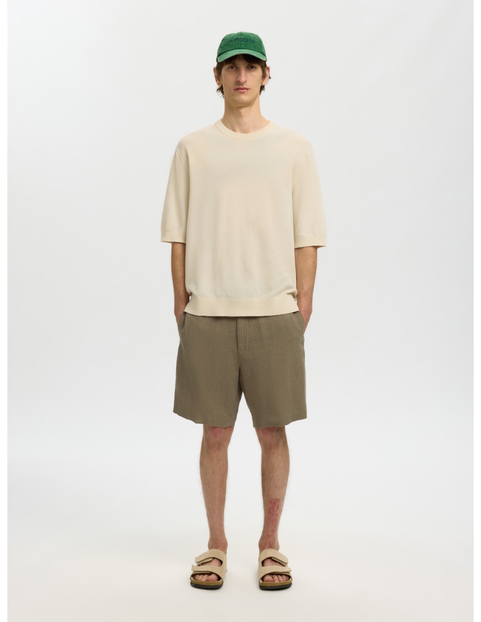 Playera selected cuello redondo para hombre