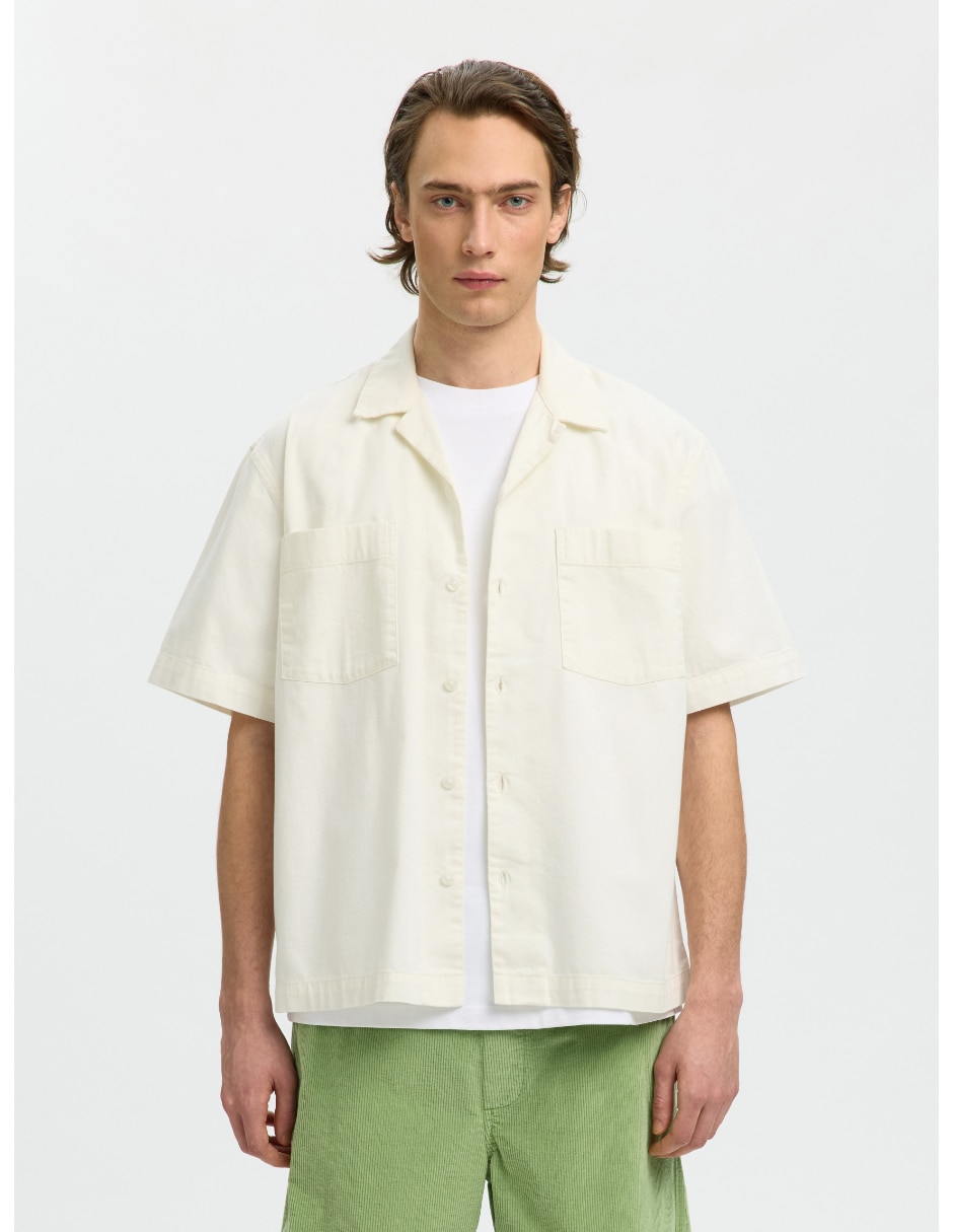 Camisa casual de algodón manga corta para hombre Camisa casual de algodón manga corta para hombre