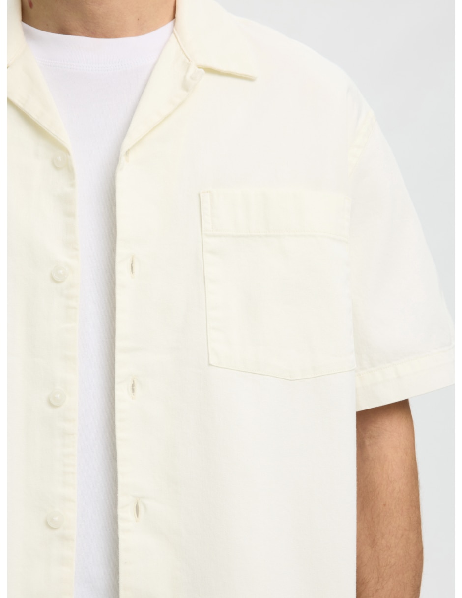 Camisa casual selected de algodón manga corta para hombre