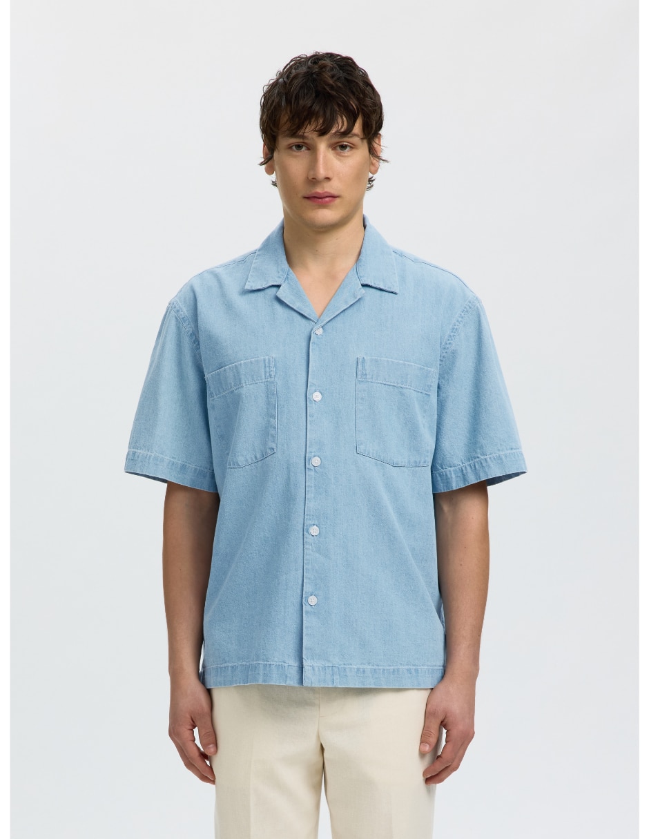 Camisa casual de algodón manga corta para hombre 1
