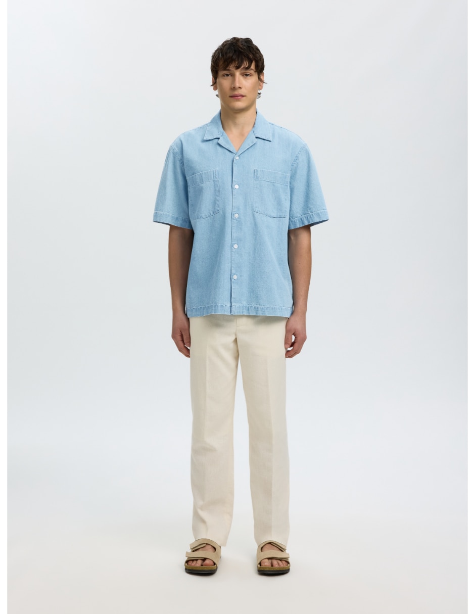 Camisa casual de algodón manga corta para hombre 3
