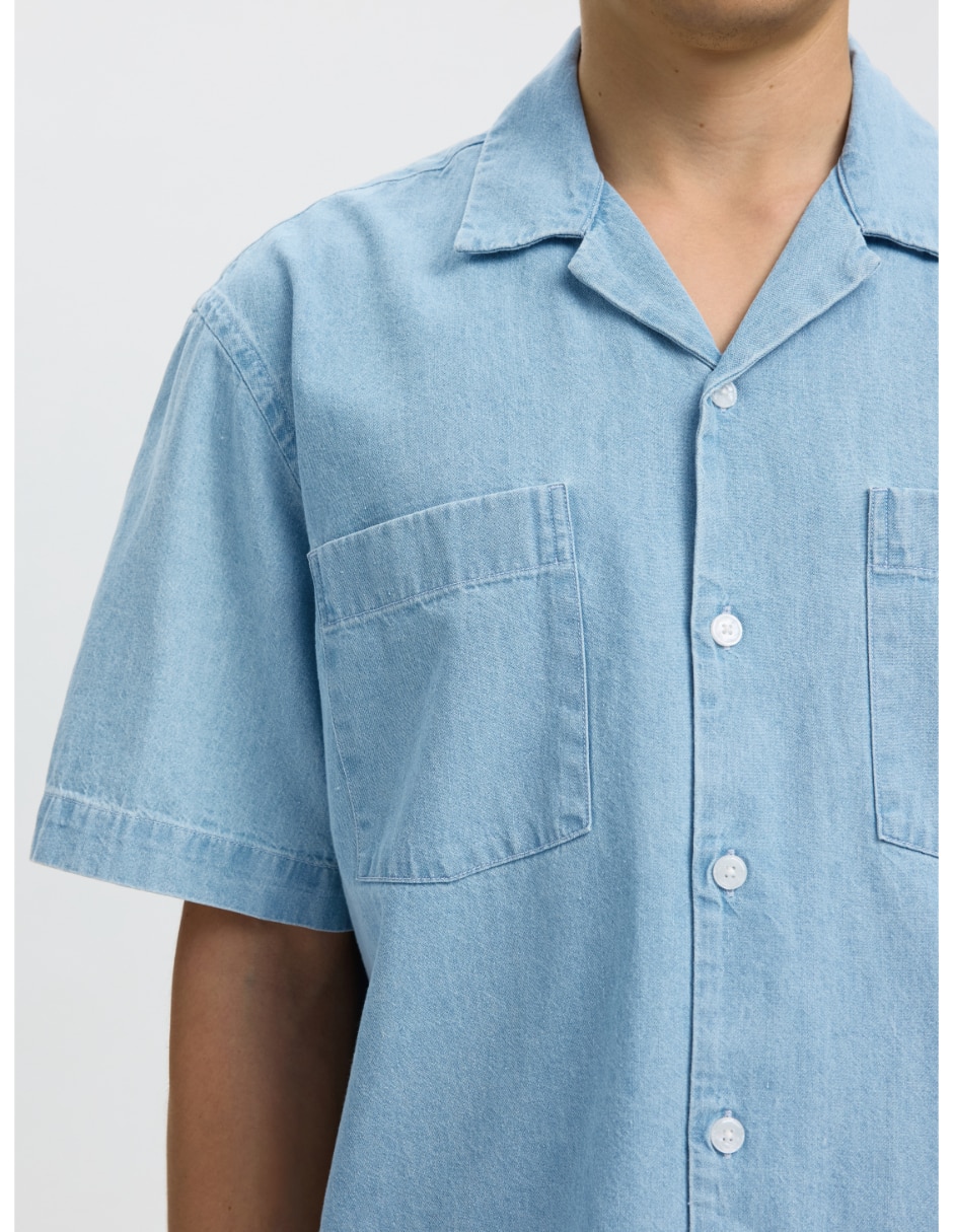 Camisa casual de algodón manga corta para hombre 4