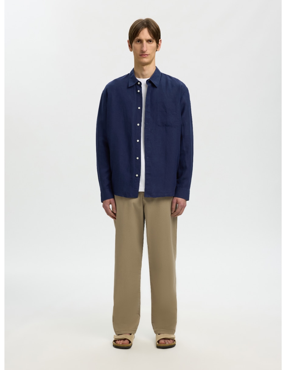 Camisa casual manga larga para hombre 2