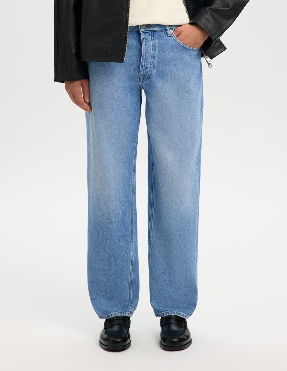 Jeans loose lavado claro para hombre Jeans loose lavado claro para hombre