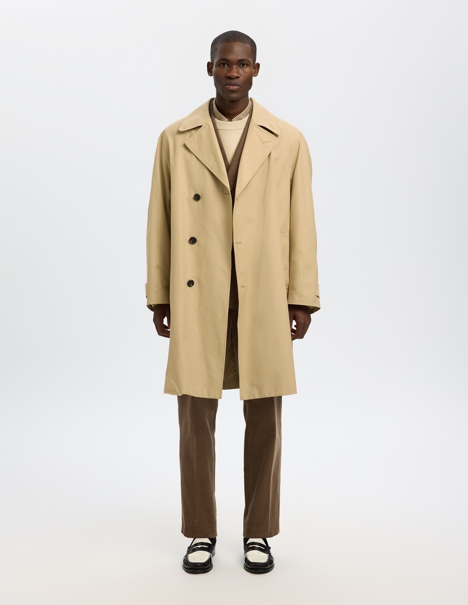 Gabardina a la rodilla para hombre Gabardina a la rodilla para hombre