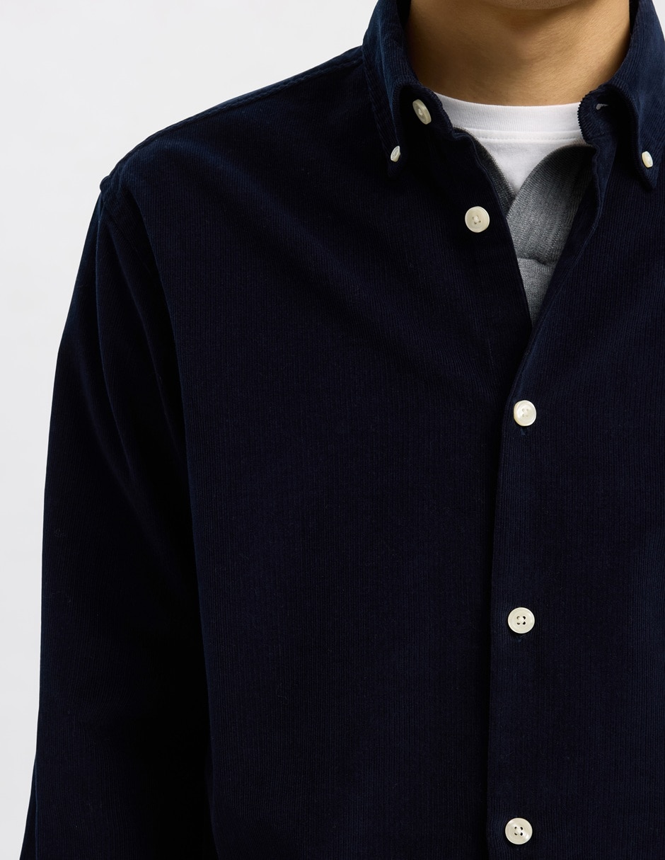 Camisa/sobrecamisa casual de algodón manga larga para hombre 3