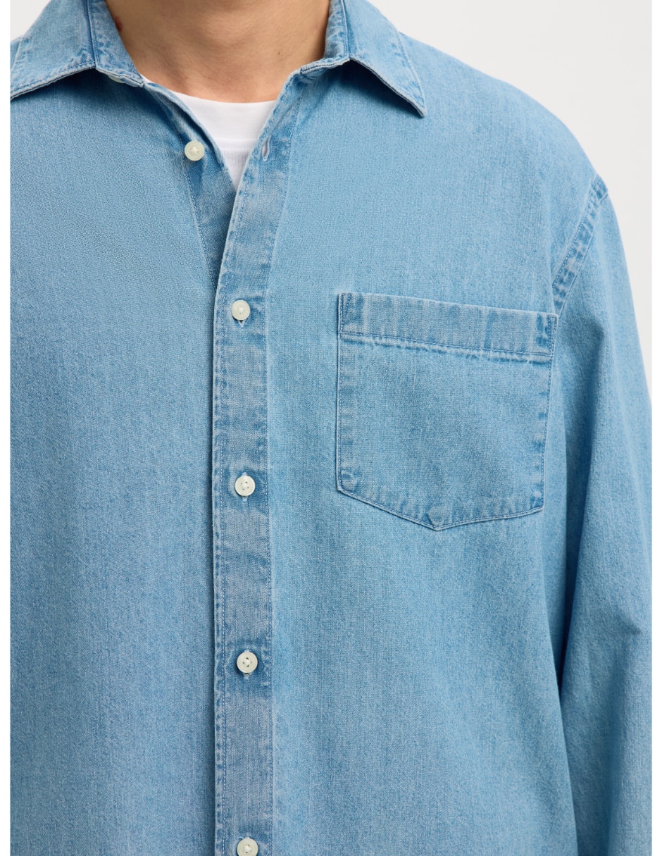 Camisa casual de algodón manga larga para hombre 2