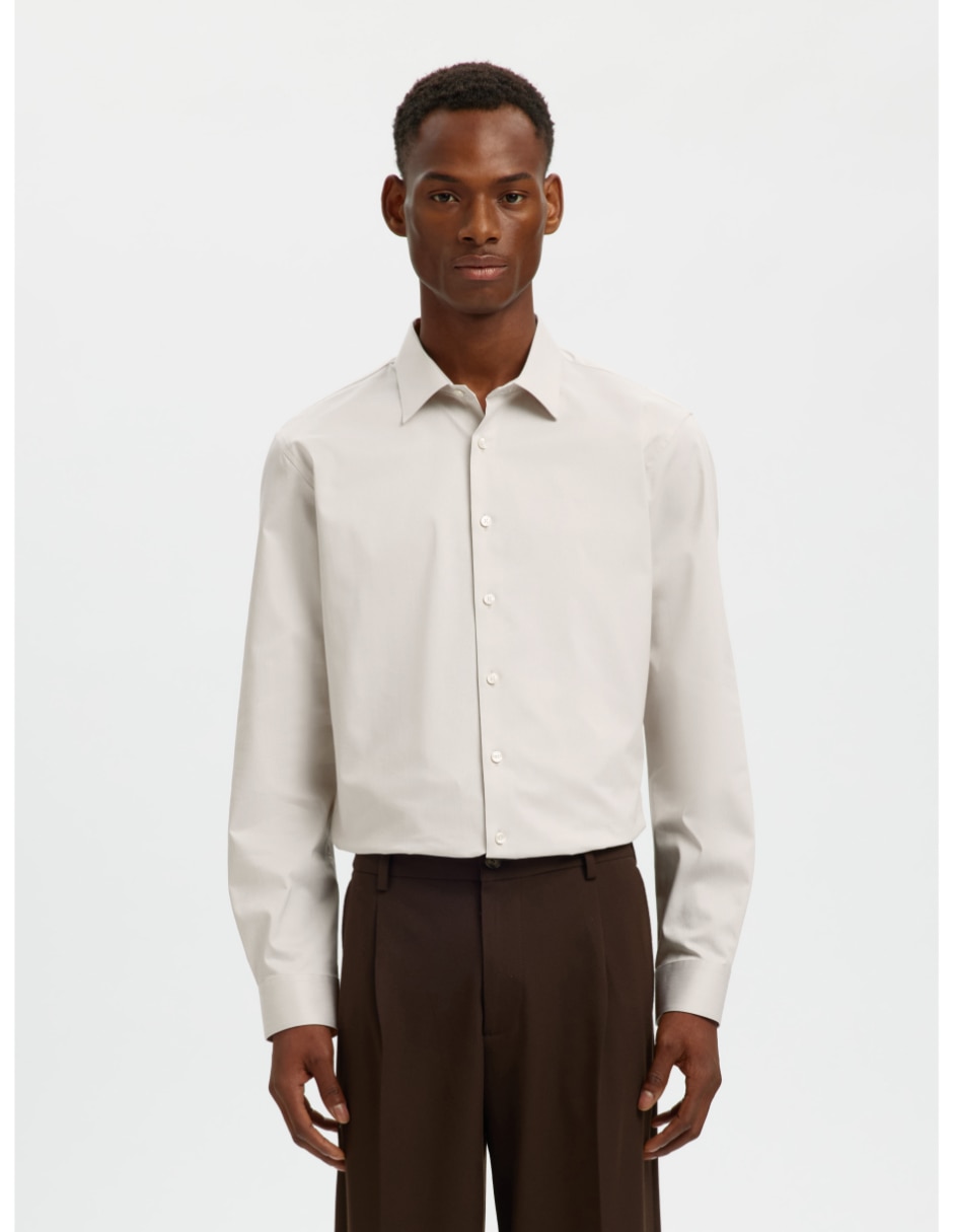 Camisa casual de algodón manga larga para hombre Camisa casual de algodón manga larga para hombre