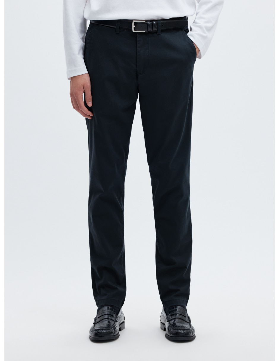 Pantalón casual chino slim de algodón para hombre Pantalón casual chino slim de algodón para hombre