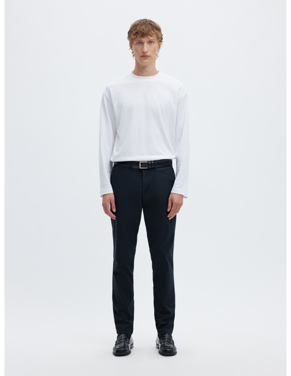 Pantalón casual chino slim de algodón para hombre 3