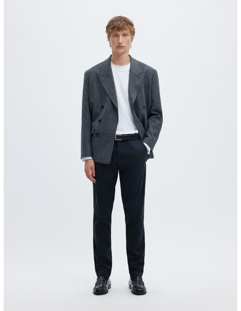Pantalón casual chino slim de algodón para hombre 5