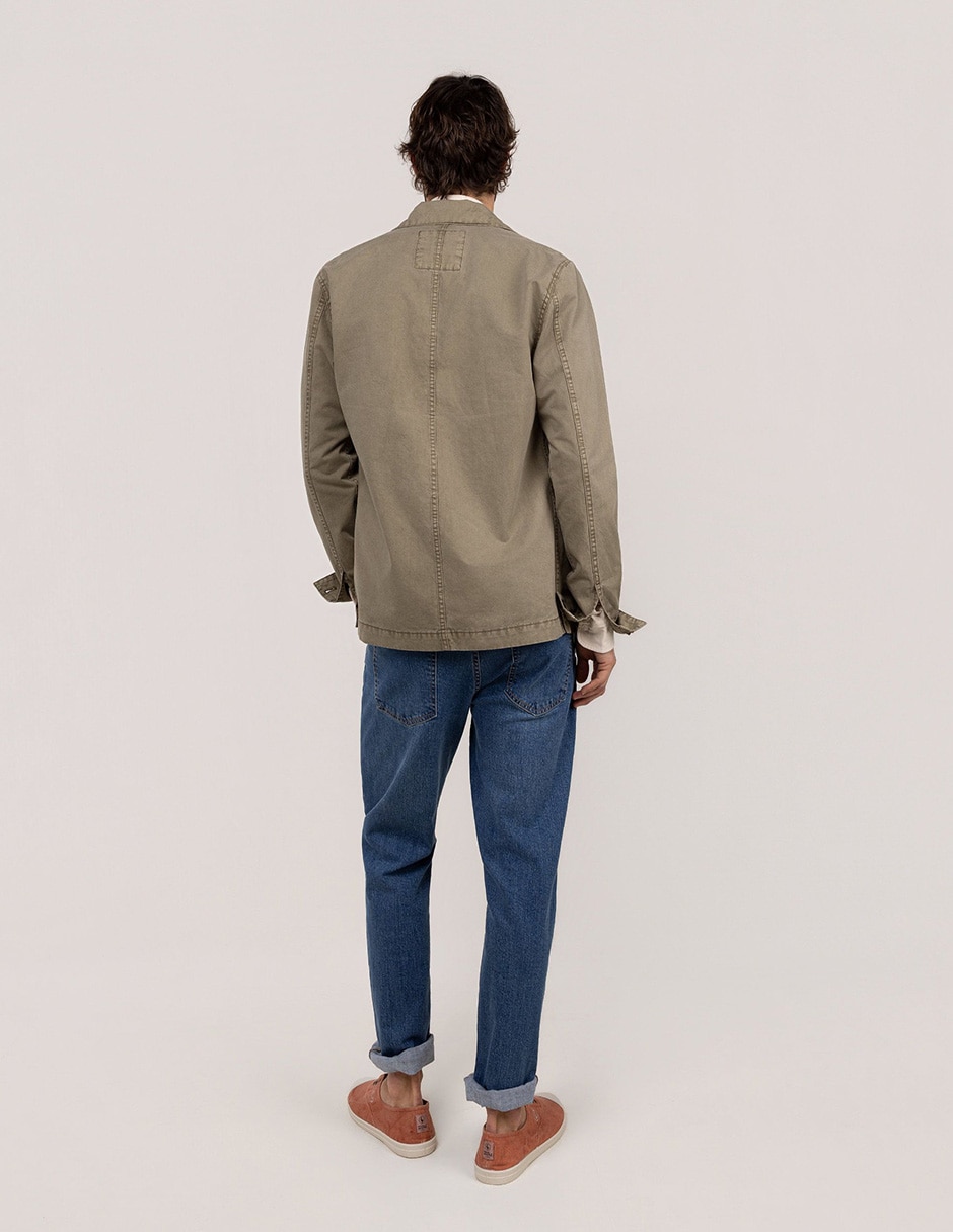 Sobrecamisa casual de algodón manga larga para hombre 5