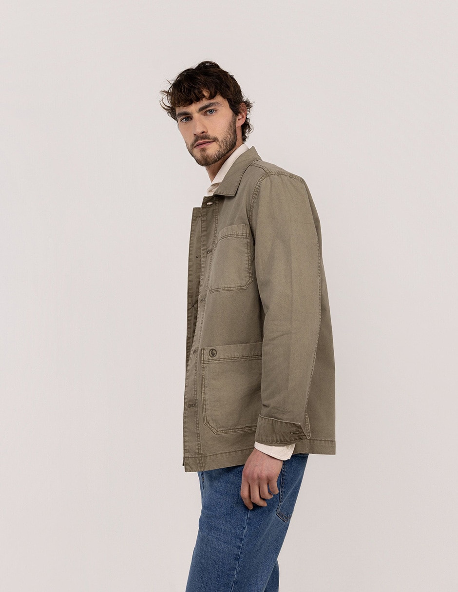 Sobrecamisa casual de algodón manga larga para hombre 7