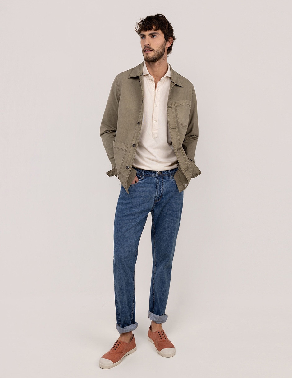 Sobrecamisa casual de algodón manga larga para hombre 9
