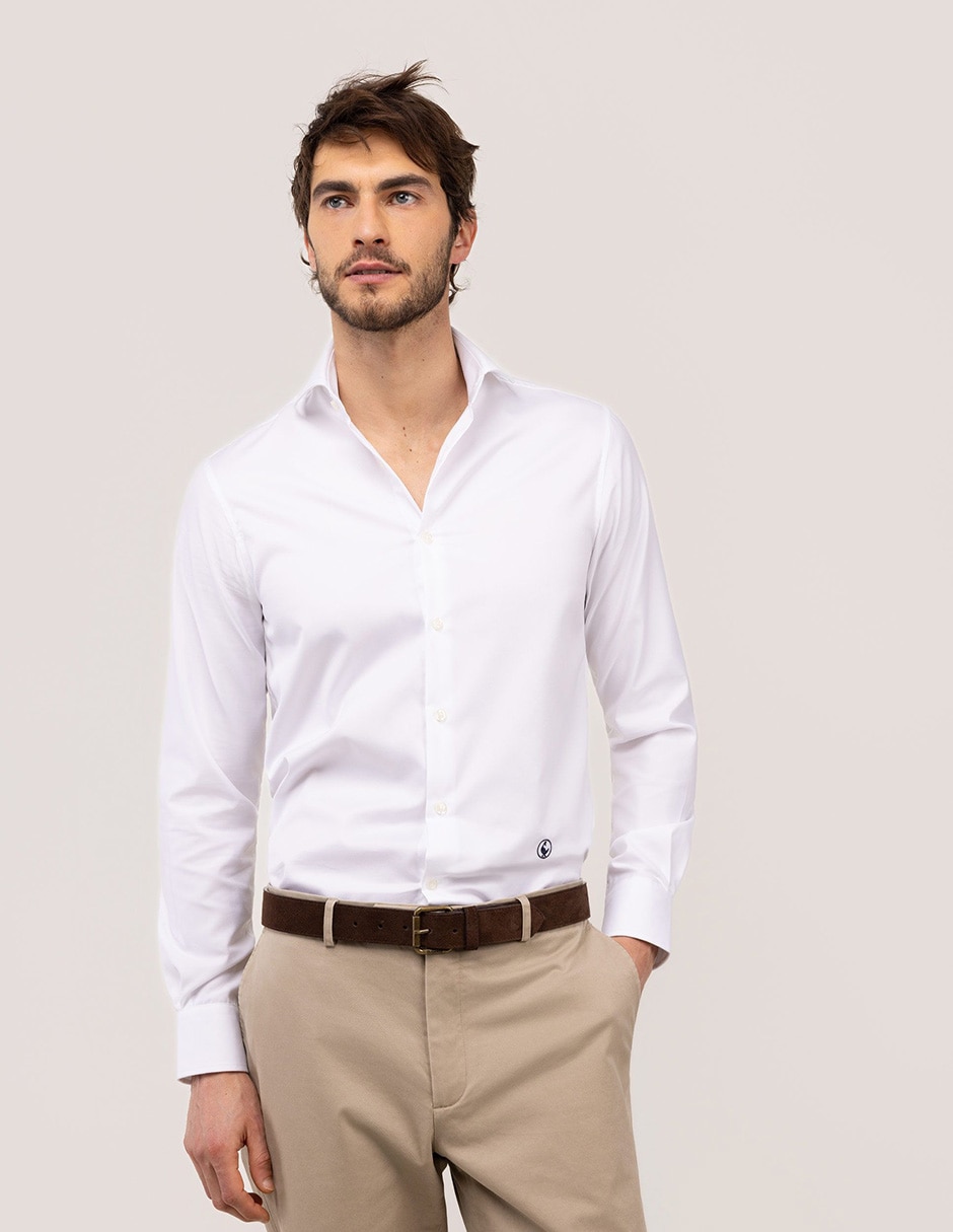 Camisa casual de algodón manga larga para hombre 2
