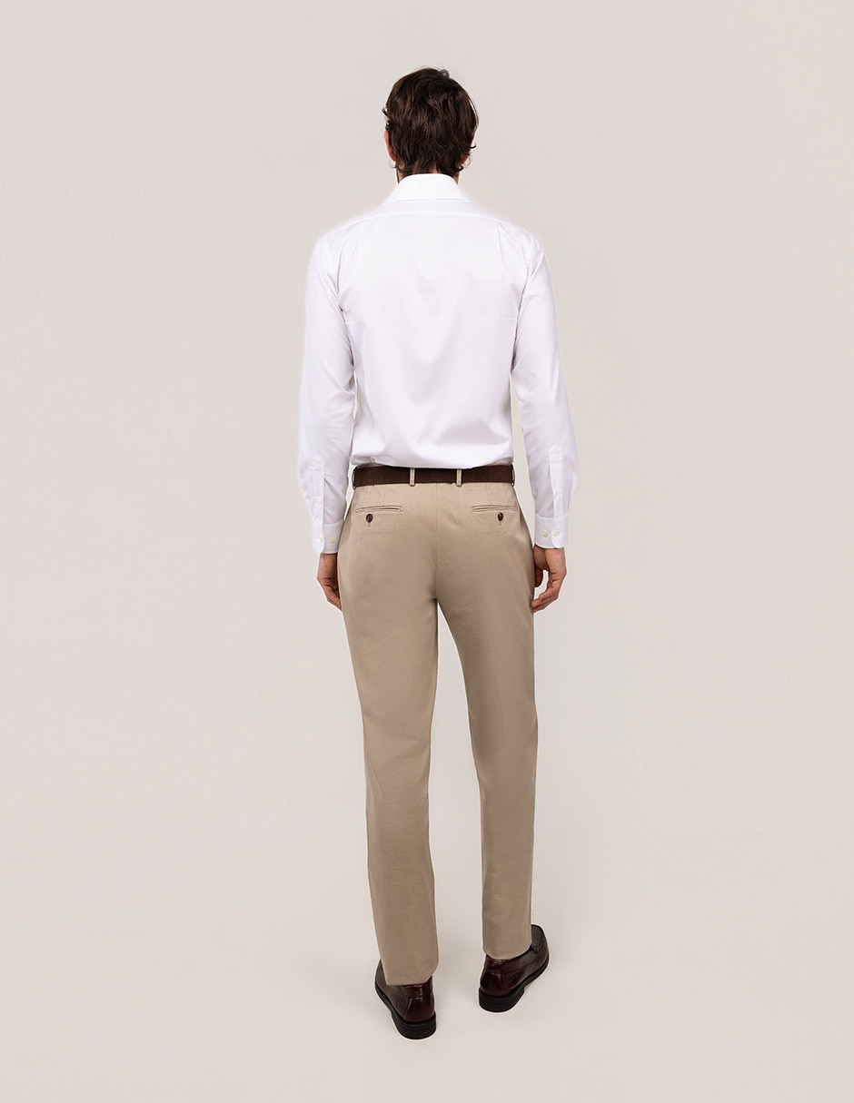 Camisa casual El Ganso de algodón manga larga para hombre
