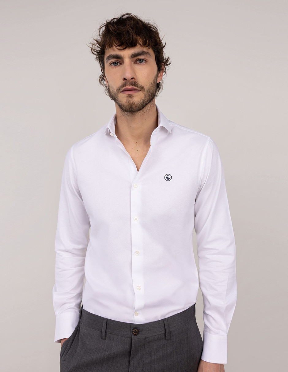 Camisa casual de algodón manga larga para hombre 1