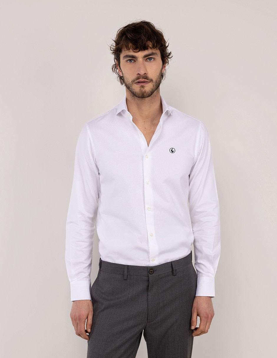 Camisa casual de algodón manga larga para hombre 6