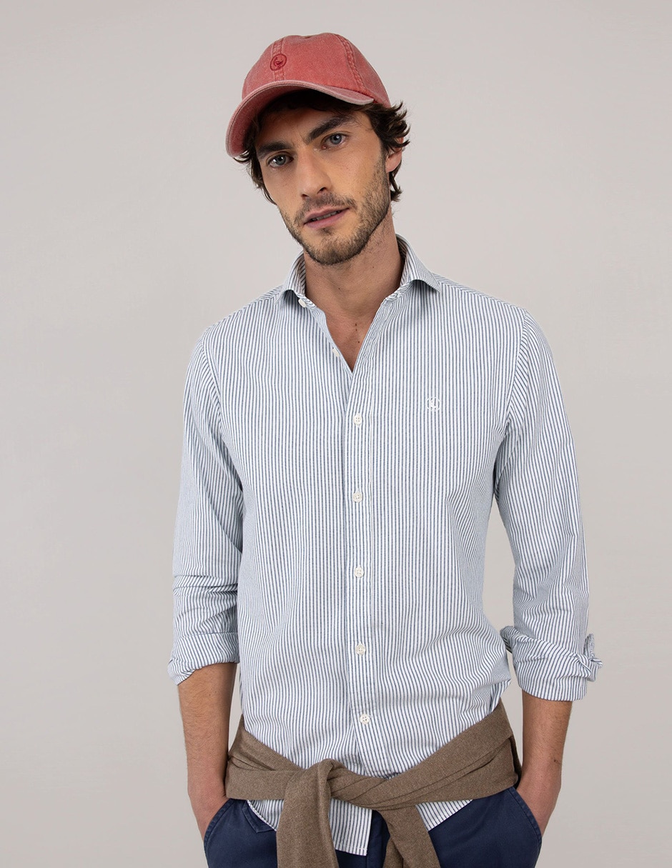 Camisa casual de algodón manga larga para hombre Camisa casual de algodón manga larga para hombre