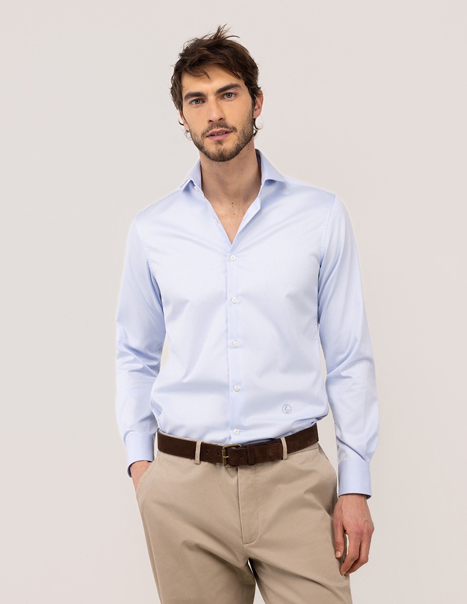 Camisa casual de algodón manga larga para hombre 3