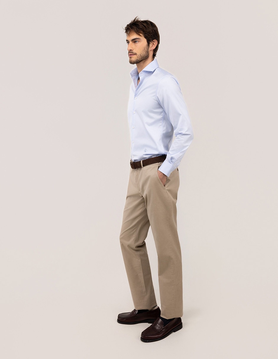 Camisa casual de algodón manga larga para hombre 4