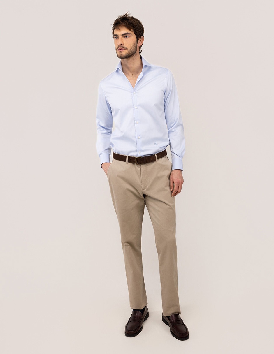 Camisa casual de algodón manga larga para hombre 5