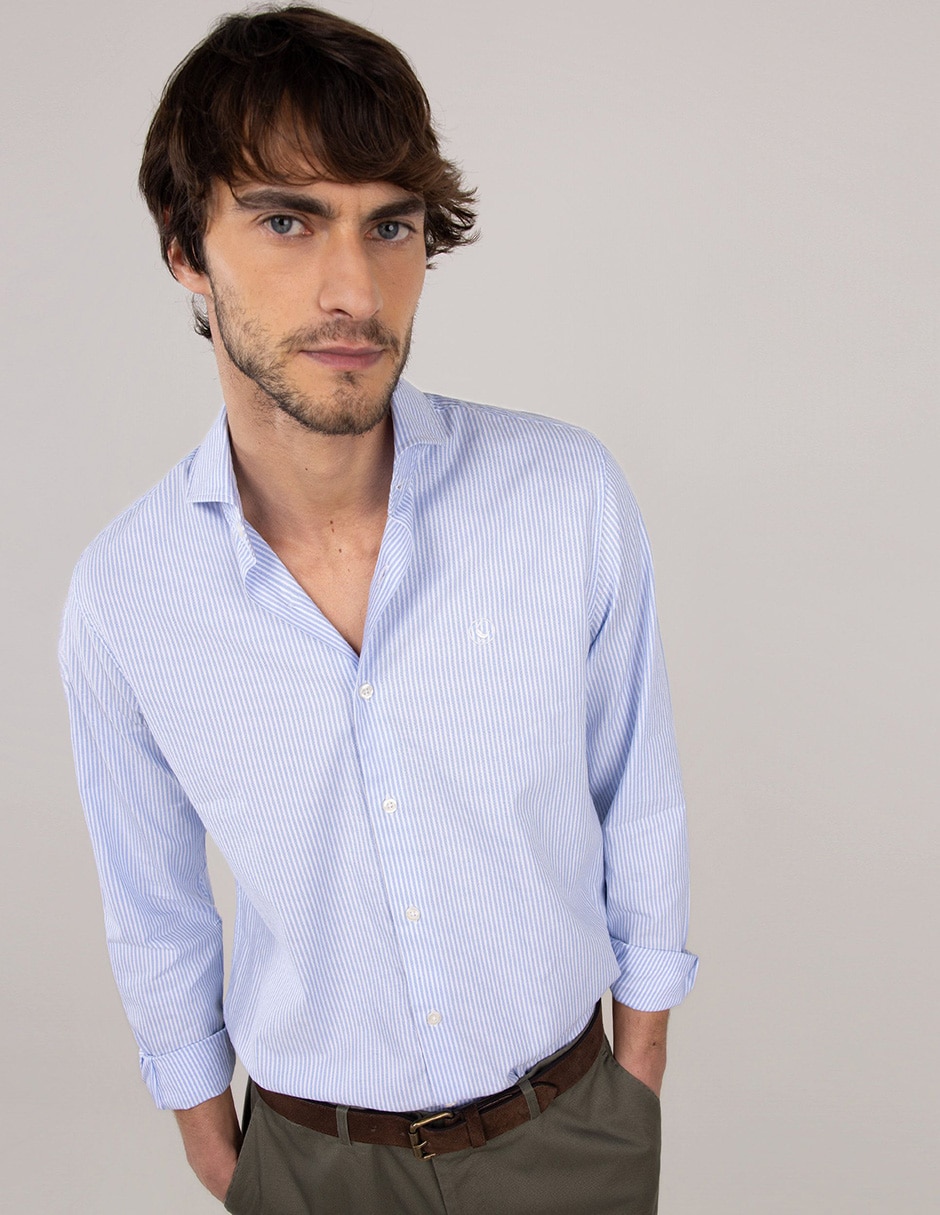 Camisa casual de algodón manga larga para hombre 5