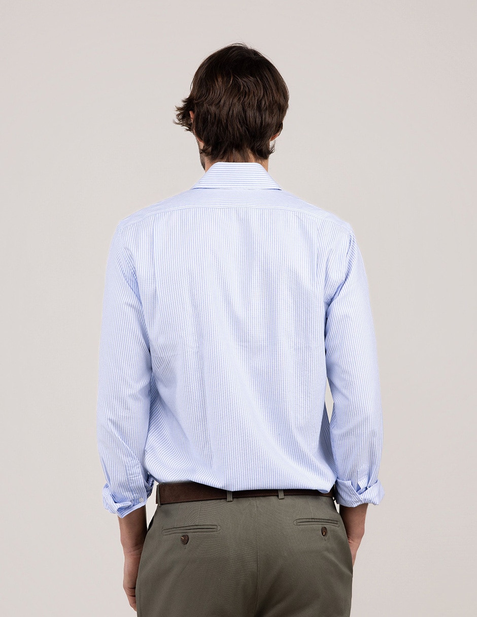 Camisa casual de algodón manga larga para hombre 6