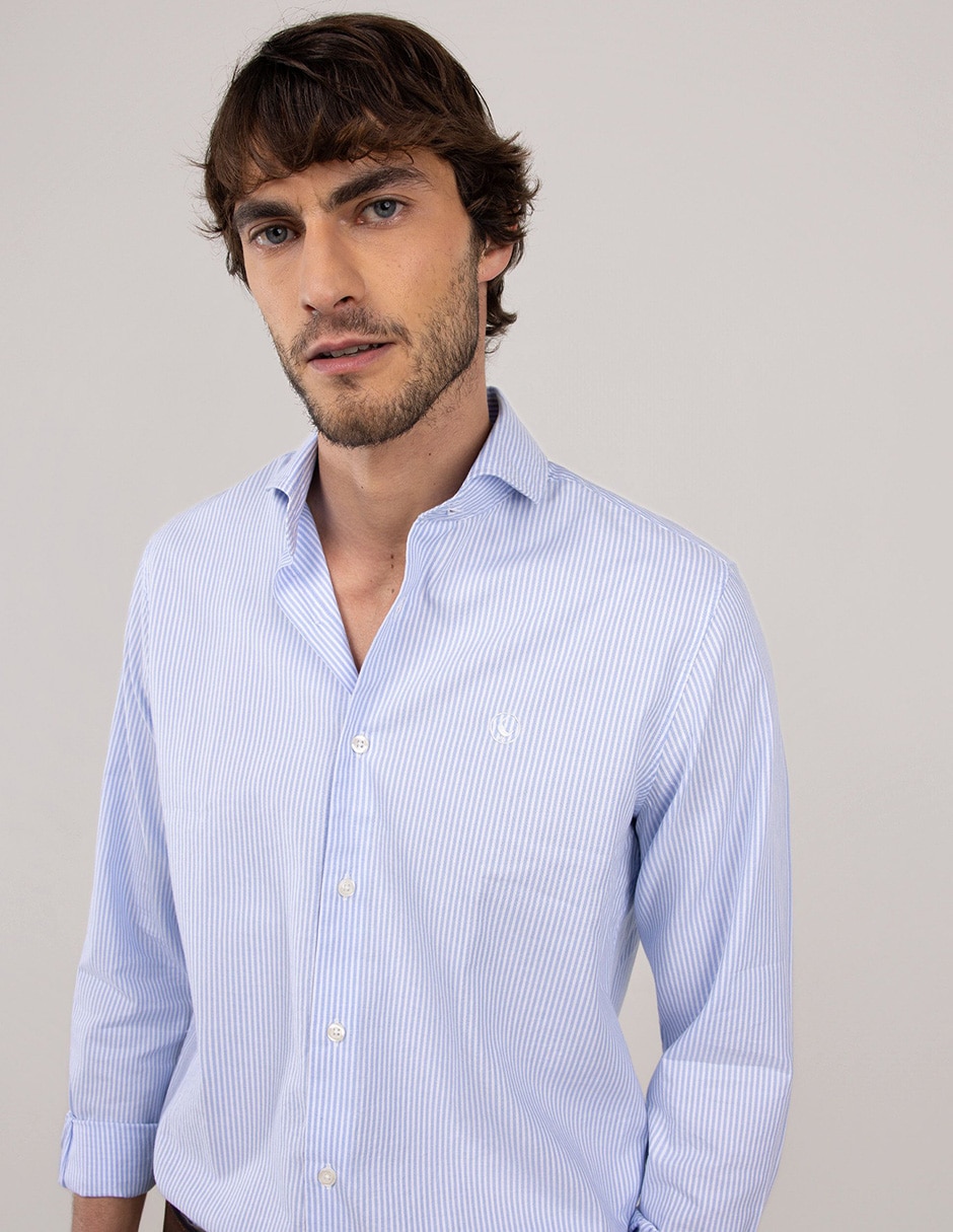 Camisa casual de algodón manga larga para hombre 8