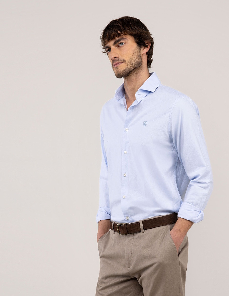 Camisa casual de algodón manga larga para hombre 5