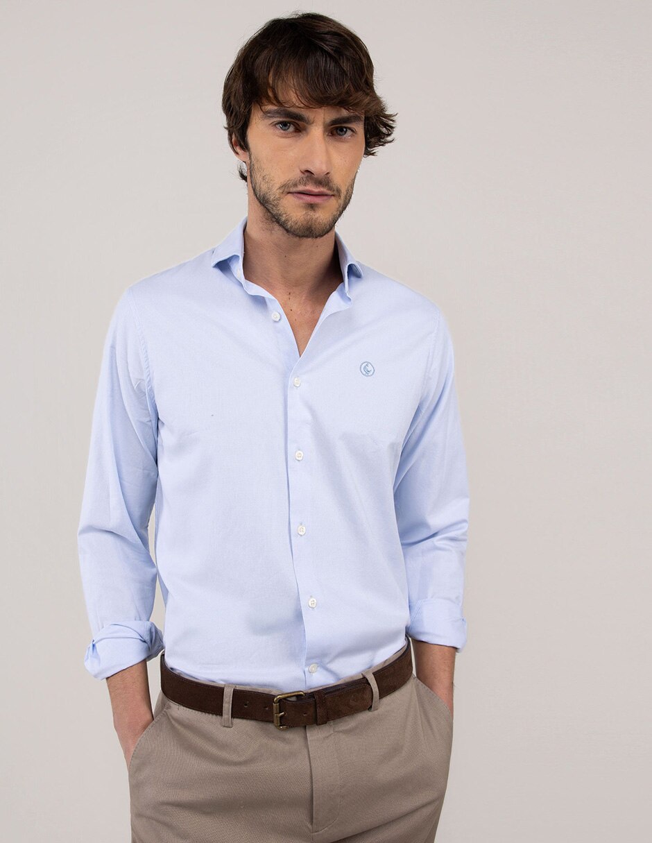 Camisa casual de algodón manga larga para hombre 7