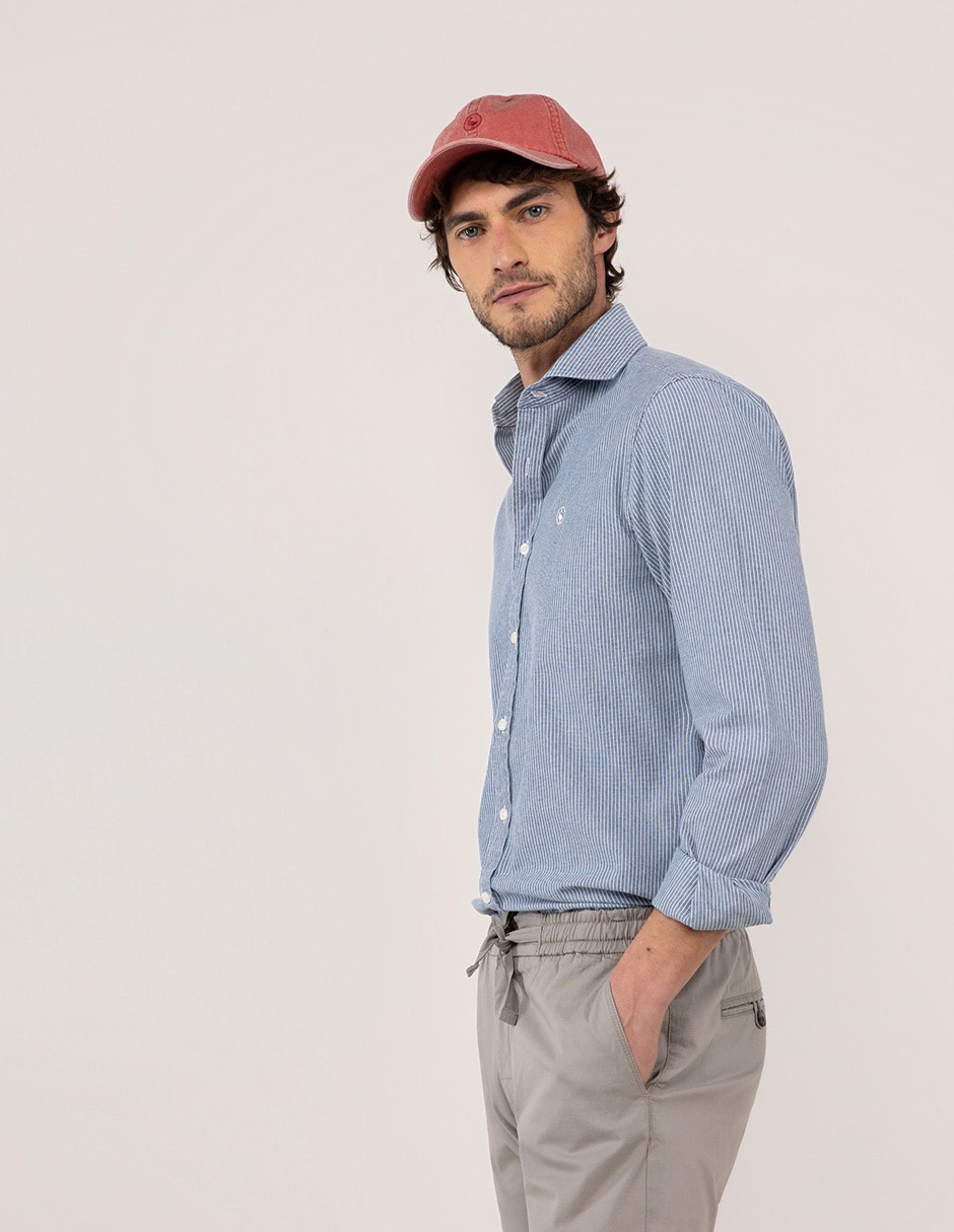 Camisa casual de algodón manga larga para hombre 3