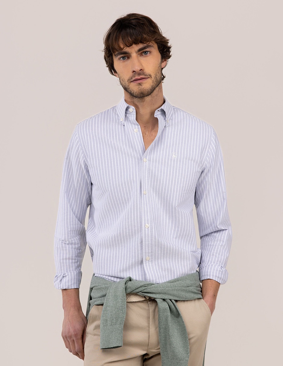 Camisa casual de algodón manga larga para hombre Camisa casual de algodón manga larga para hombre